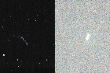 Cometa interestelar 3I/Atlas possivelmente capturado pelo rover Perseverance, da Nasa -  (crédito: NASA/JPL-Caltech/ASU/Simeon Schmauß (esquerda) e NASA/JPL-Caltech (direita))