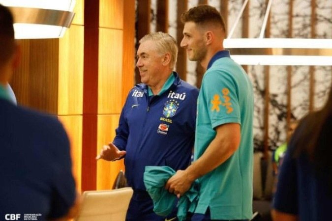 Carlo Ancelotti e Bento se apresentam em Seul para amistosos da Seleção  -  (crédito: Foto: Rafael RIbeiro/CBF)