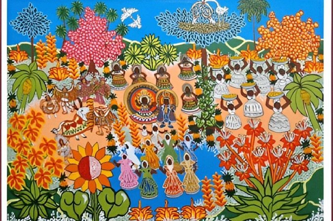 Manifestações populares são temas frequentes na arte naif