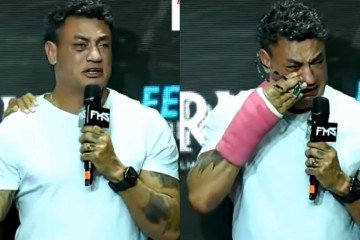 Aos prantos, Popó desabafa sobre briga generalizada e anuncia medida drástica -  (crédito: Reprodução/CNN Esportes)