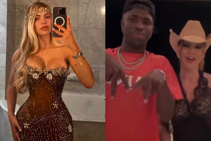 Modelo expõe convite picante de Vini Jr. após jogador 'assumir' Virginia - (crédito: Reprodução/Instagram) Modelo expõe convite picante de Vini Jr. após jogador 'assumir' Virginia - (crédito: Reprodução/Instagram)