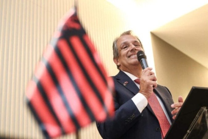 Luiz Eduardo Baptista, o Bap, assumiu a presidência do Flamengo neste ano - (crédito: Foto: Gilvan de Souza/Flamengo ) Luiz Eduardo Baptista, o Bap, assumiu a presidência do Flamengo neste ano - (crédito: Foto: Gilvan de Souza/Flamengo )
