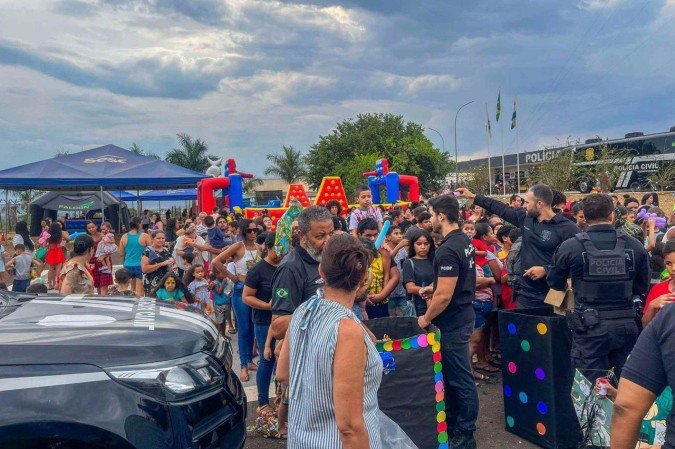Evento no pátio da 6ª Delegacia de Polícia, no Paranoá, acontece todos os anos -  (crédito: Foto: Divulgação)