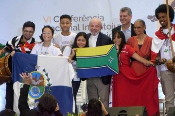 Petista participou nesta-quarta (8/10), ao lado da ministra Marina Silva, da VI Conferência Nacional Infantojuvenil pelo Meio Ambiente, em Luziânia, Goiás
 -  (crédito: ED Alves/CB/D.A Press)