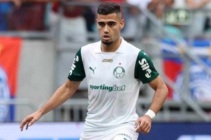 Andreas Pereira em campo pelo Palmeiras -  (crédito: Foto: Cesar Greco/Palmeiras)