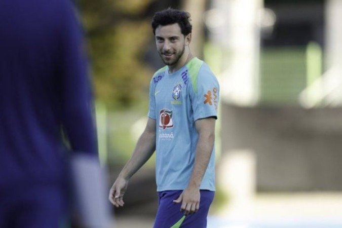 Carlos Augusto comenta disputa por posição na Seleção Brasileira -  (crédito: Foto: Rafael ribeiro/ CBF)