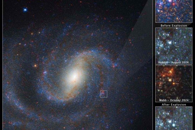 Telescópio James Webb registra estrela antes de explodir em supernova