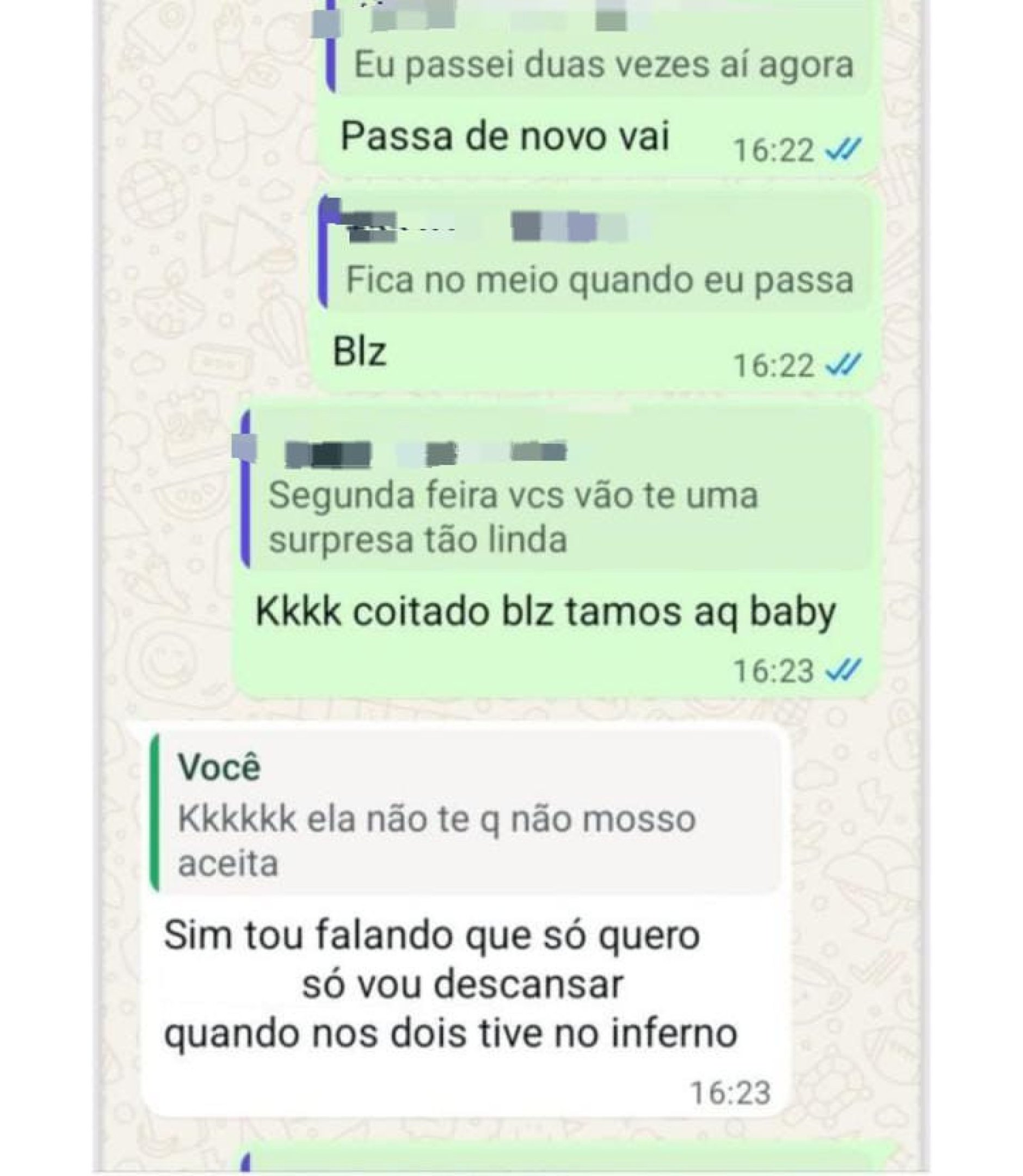 As mensagens obtidas nos autos do processo reforçam a gravidade das ameaças, evidenciando a insistência, audácia e descontrole do agressor