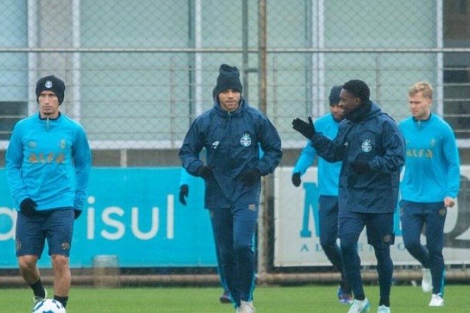 Braithwaite sofreu uma ruptura do tendão de Aquiles -  (crédito: Foto: Luis Eduardo Muniz / Gremio)