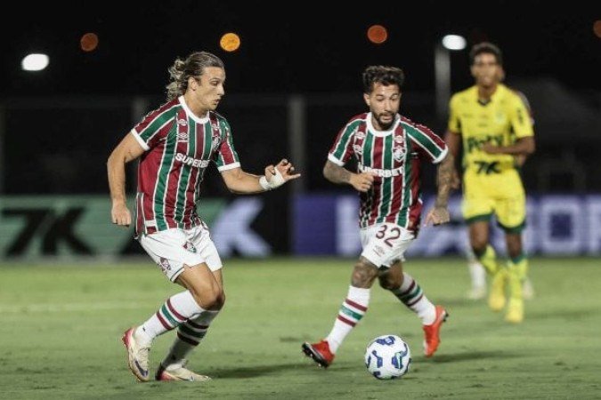 Canobbio em ação com a camisa do Fluminense diante do Mirassol -  (crédito: Foto: Lucas Merçon/Fluminense)