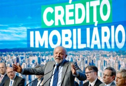  Presidente da Rep..blica, Luiz In..cio Lula da Silva, durante cerim..nia de lan..amento de novo modelo de cr..dito imobili..rio. Centro de Conven....es Rebou..as, S..o Paulo - SP...Foto: Ricardo Stuckert / PR
     -  (crédito: Ricardo Stuckert / PR)