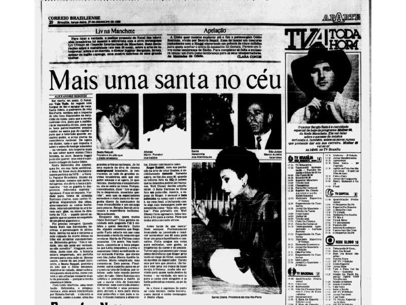 Edição do Correio Braziliense sobre Vale Tudo   -  (crédito: Cedoc)