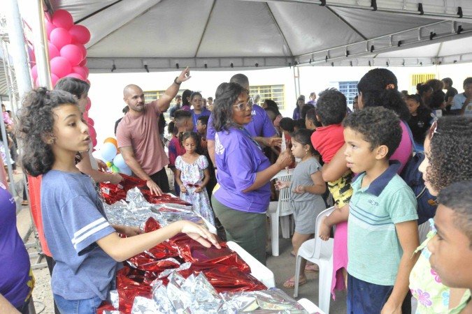 Comitê distribuiu lembranças para todas as crianças presentes em comemoração ao mês das crianças