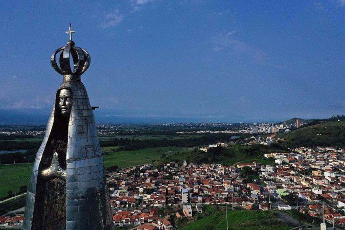 Basílica de Nossa Senhora Aparecida, em Aparecida (SP) -  (crédito: AFP)