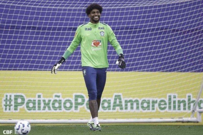 Seleção: Hugo Souza treina como titular e vai enfrentar o Japão - (crédito: Rafael Ribeiro/CBF) Seleção: Hugo Souza treina como titular e vai enfrentar o Japão - (crédito: Rafael Ribeiro/CBF)