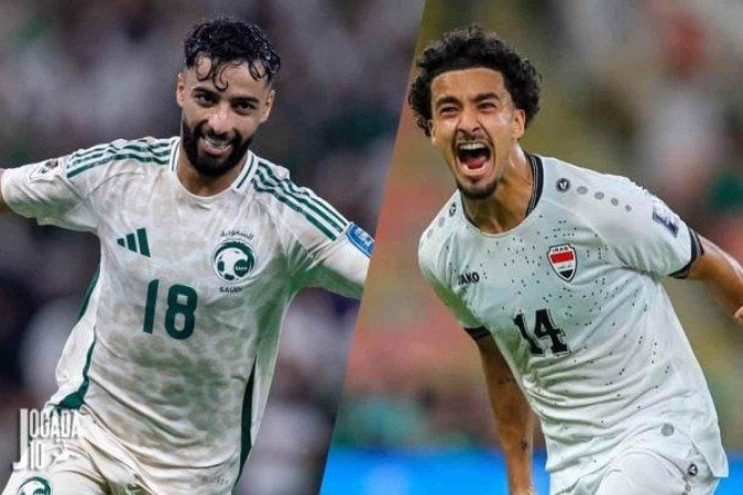 Arábia Saudita e Iraque se enfrentam por uma vaga na Copa do Mundo de 2026 -  (crédito: Fotos: Divulgação)