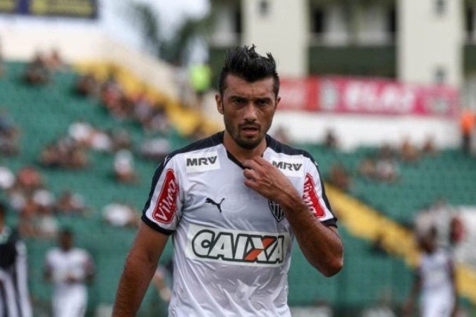 Dátolo, ex-Atlético, em ação em jogo festivo -  (crédito: Bruno Cantini/Atlético MG)