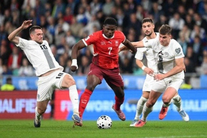 Suíça não sai do zero com a Eslovênia - (crédito: Foto: Jurij Kodrun/Getty Images) Suíça não sai do zero com a Eslovênia - (crédito: Foto: Jurij Kodrun/Getty Images)