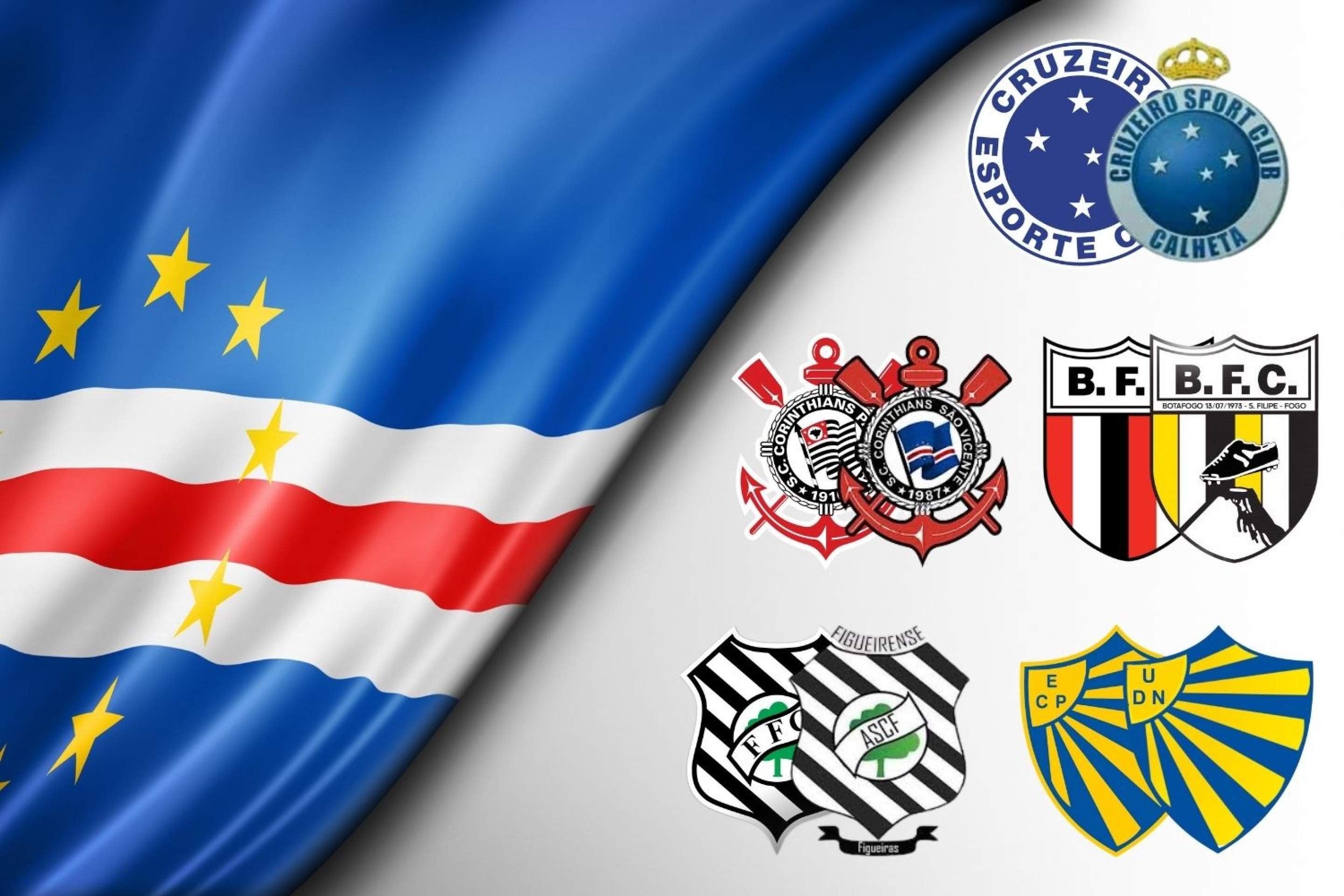 Cruzeiro, Corinthians, Botafogo-SP, Figueirense e Pelotas serviram de inspira&ccedil;&atilde;o na cria&ccedil;&atilde;o de escudos de clubes de Cabo Verde