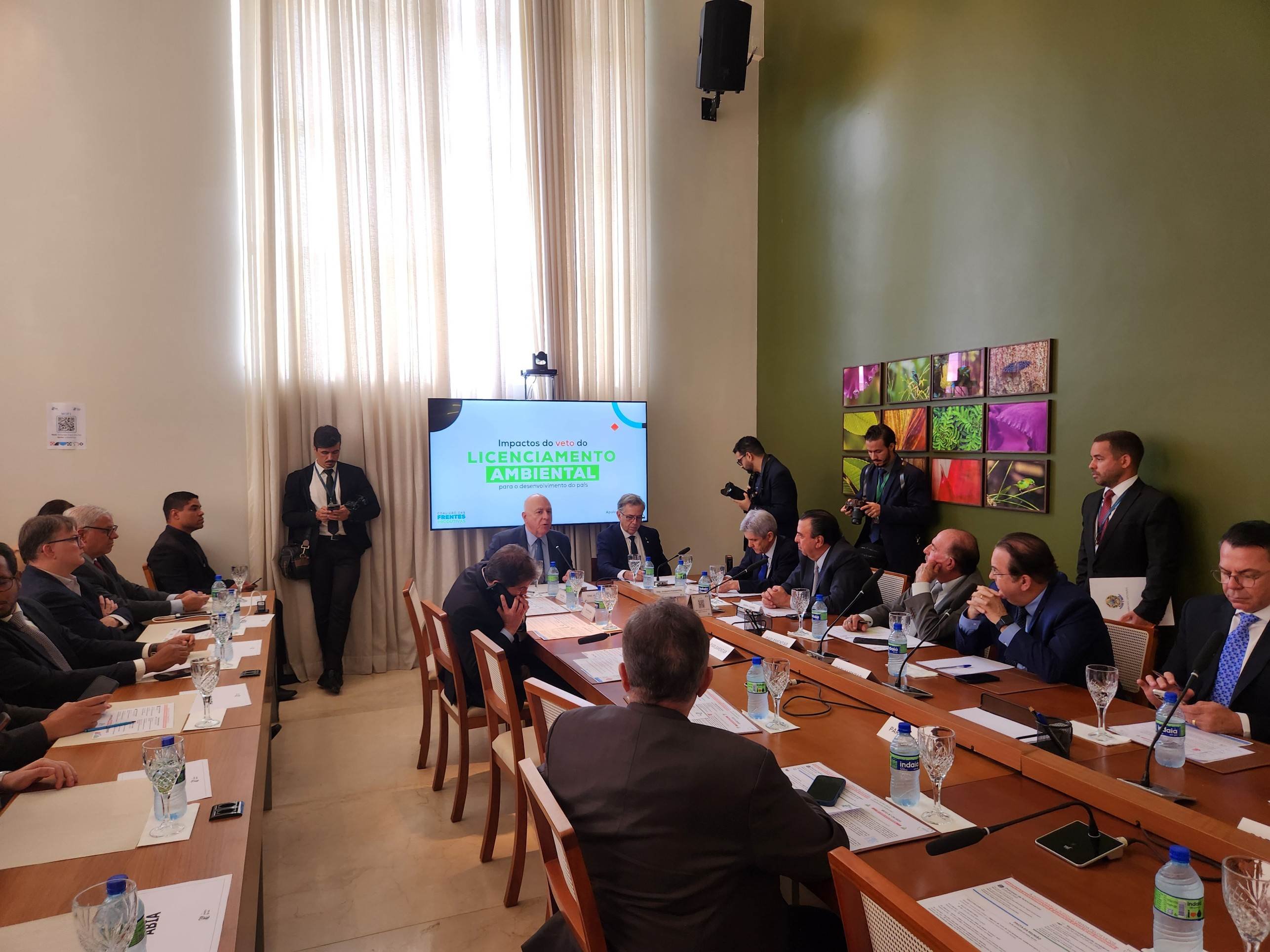 A FPE recebeu representantes de diversas frentes parlamentares e entidades do setor produtivo para discutir os vetos do Executivo -  (crédito: Eduarda Esposito / CB / DA Press)