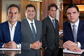 Ticiano Figueiredo, Pedro Ivo Veloso, Francisco Agosti e João Paulo Ferraz, advogados - (crédito: Divulgação) Ticiano Figueiredo, Pedro Ivo Veloso, Francisco Agosti e João Paulo Ferraz, advogados - (crédito: Divulgação)