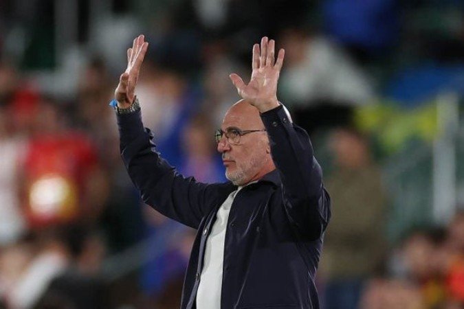 Luis de la Fuente alcançou 29 partidas seguidas sem perder no comando da seleção espanhola -  (crédito: Foto: Florencia Tan Jun/Getty Images)