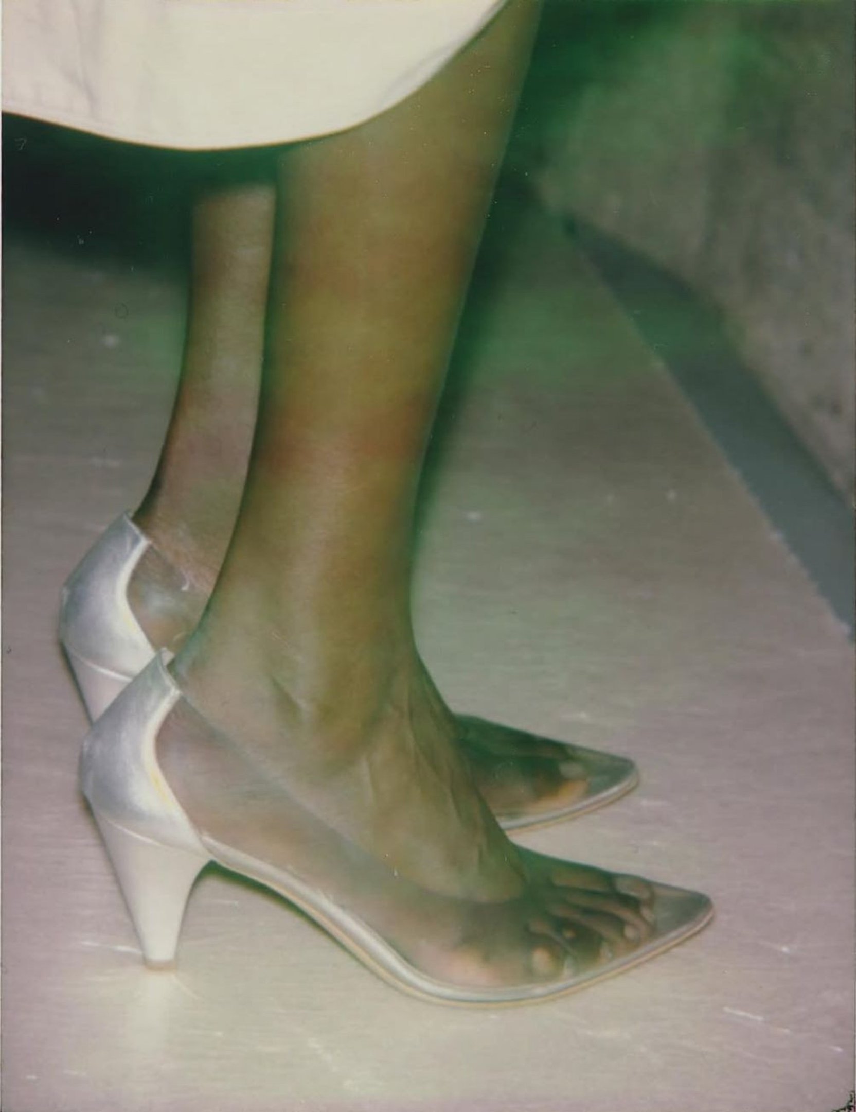 A nova coleção da Chloé contou com sapatos transparentes