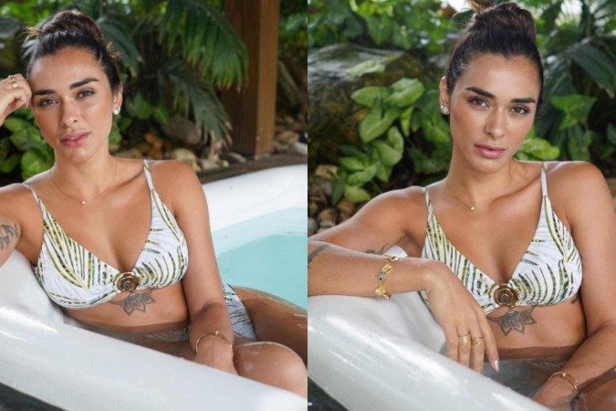 De biquíni, Tainá Militão exibe shape sarado em hotel fazenda  -  (crédito: Divulgação)
