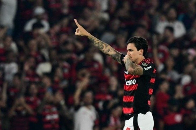 Pedro teve noite para comemorar pelo Flamengo: duas marcas importantes -  (crédito: Foto: Divulgação / Conmebol)