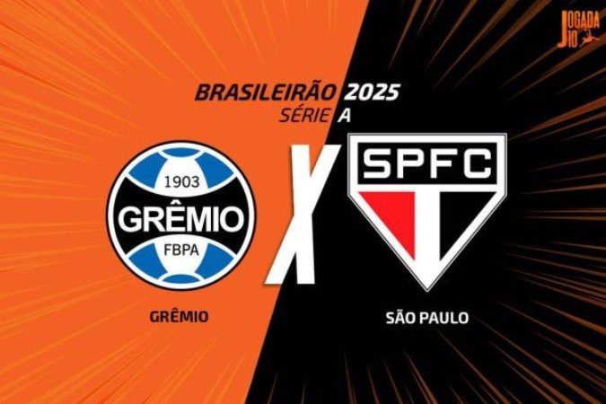 Grêmio e São Paulo se enfrentam nesta quinta-feira pelo Brasileirão -  (crédito: Arte: Jogada10)