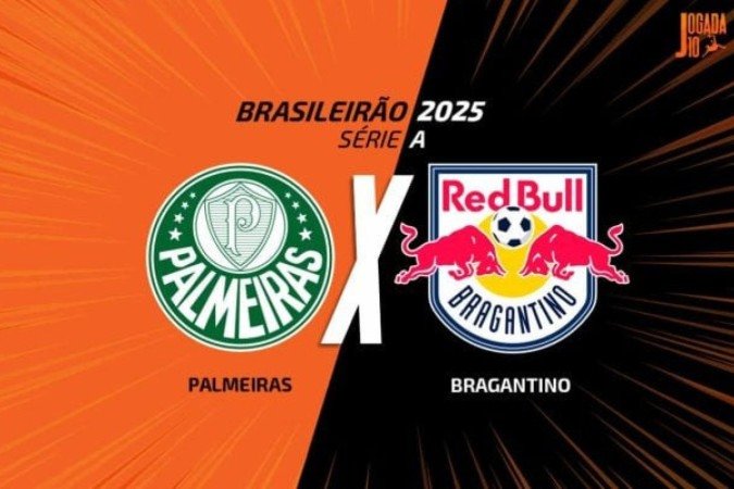 Palmeiras defende a liderança do Brasileirão, no Allianz Parque, contra o Bragantino  -  (crédito: Foto: Arte/Jogada 10)