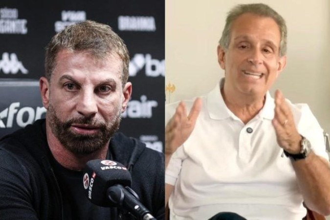 Vasco repudia fala do presidente do Flamengo sobre relação com a Crefisa -  (crédito: Fotos: Dikran Sahagian/Vasco e Reprodução / UOL)