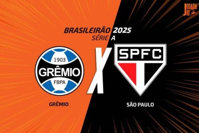 Grêmio e São Paulo se enfrentam nesta quinta-feira pelo Brasileirão  -  (crédito: Arte: Jogada10)