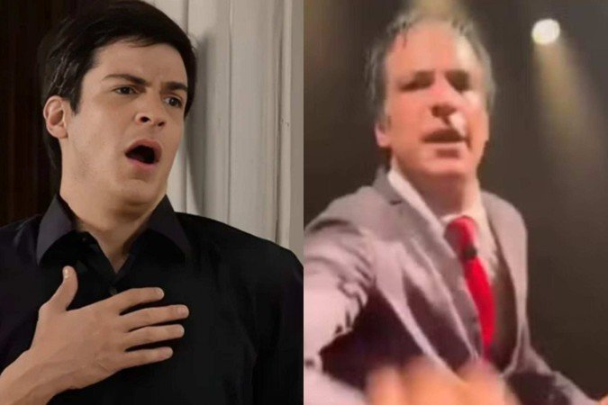 Mateus Solano dá tapa em celular de fã em peça; equipe do ator emite comunicado -  (crédito: Reprodução/TV Globo)