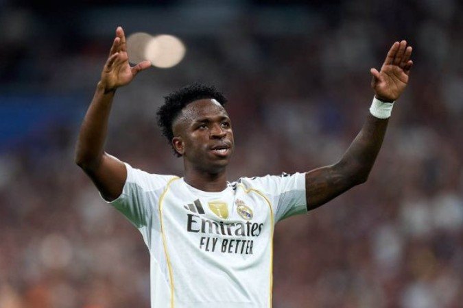 Vini Jr é o único brasileiro no top-10 da Forbes, com ganhos de 60 milhões de dólares por temporada -  (crédito: Foto: Angel Martinez/Getty Images)