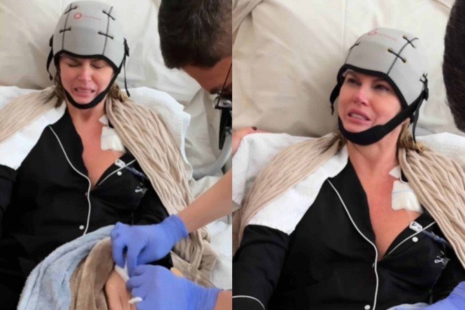 VÍDEO: Val Marchiori chora de dor em primeira sessão de quimioterapia - (crédito: Reprodução/Instagram) VÍDEO: Val Marchiori chora de dor em primeira sessão de quimioterapia - (crédito: Reprodução/Instagram)