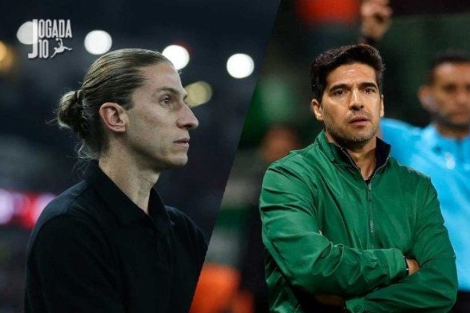 Filipe Luís ou Abel Ferreira: quem levará a melhor no domingo? -  (crédito: Fotos: Gilvan de Souza/Flamengo/Cesar Greco/Palmeiras)