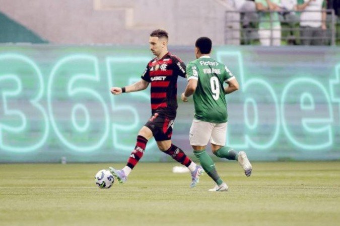 Flamengo e Palmeiras têm tira-teima no domingo - (crédito: Foto: Adriano Fontes/Flamengo) Flamengo e Palmeiras têm tira-teima no domingo - (crédito: Foto: Adriano Fontes/Flamengo)