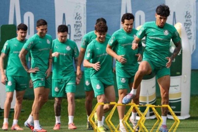 Elenco do Palmeiras recebeu a visita da Autoridade Brasileira de Controle de Dopagem - (crédito: Foto: Cesar Greco/Palmeiras) Elenco do Palmeiras recebeu a visita da Autoridade Brasileira de Controle de Dopagem - (crédito: Foto: Cesar Greco/Palmeiras)