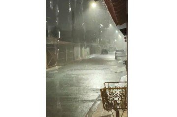 Chuva forte na Asa Norte surpreendeu os moradores - (crédito: Material cedido ao Correio) Chuva forte na Asa Norte surpreendeu os moradores - (crédito: Material cedido ao Correio)
