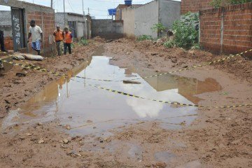 Prejuízos causados pela chuva no Sol Nascente