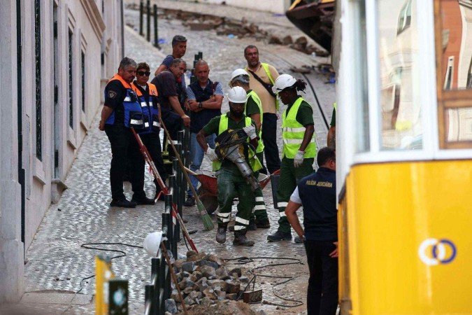O Elevador da Glória, de 140 anos, era uma atração turística de Lisboa - (crédito: EPA) O Elevador da Glória, de 140 anos, era uma atração turística de Lisboa - (crédito: EPA)