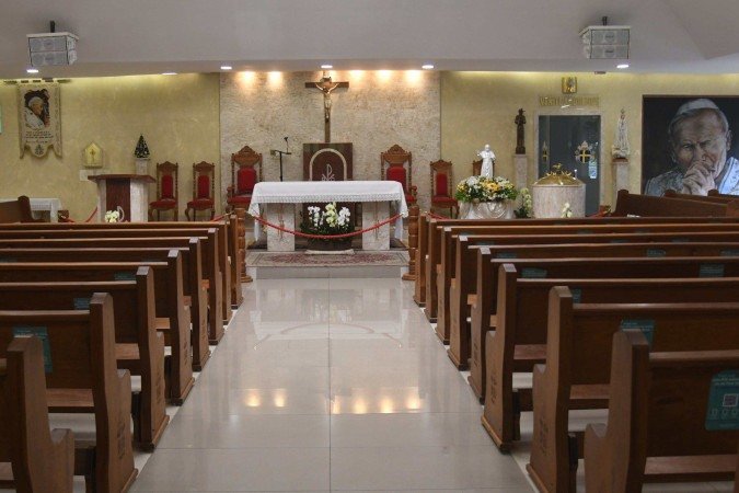  21/10/2025. Ed Alves CB/DA Press. Cidades. Dia de SÃ£o JoÃ£o Paulo II. Paroquia emAguas Claras.