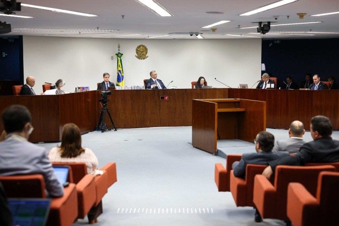 Placar na Turma foi 4 x 1: só Fux votou pela absolvição dos sete réus -  (crédito: Gustavo Moreno/STF)