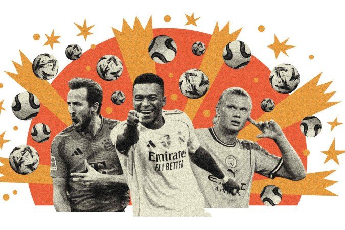Kane, Mbappé e Haaland têm média de mais de um gol por jogo na largada da temporada 2025/2026 da Champions League - (crédito: Caio Gomez) Kane, Mbappé e Haaland têm média de mais de um gol por jogo na largada da temporada 2025/2026 da Champions League - (crédito: Caio Gomez)
