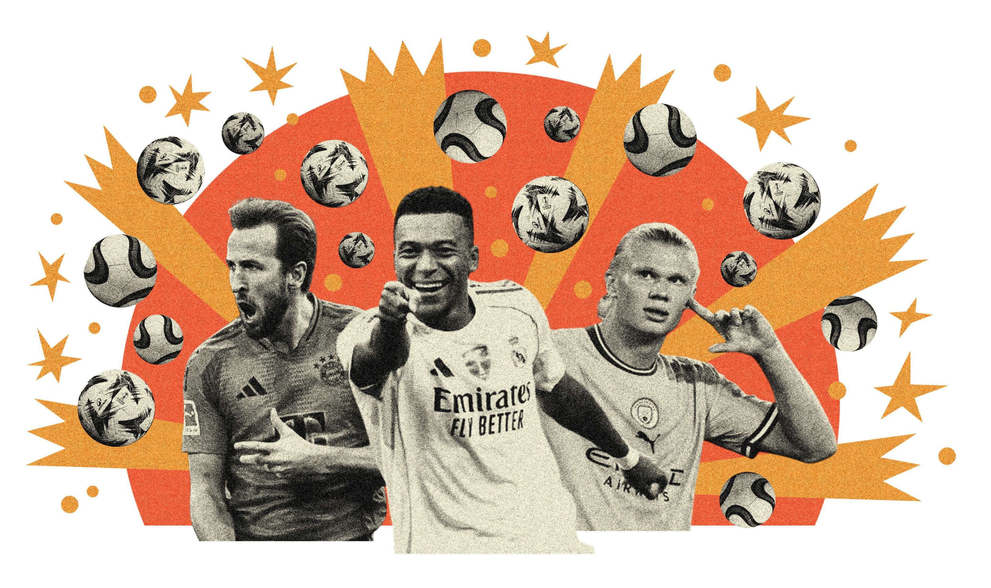 Mbappé, Haaland e Kane alimentam o pecado da gula por artilharias