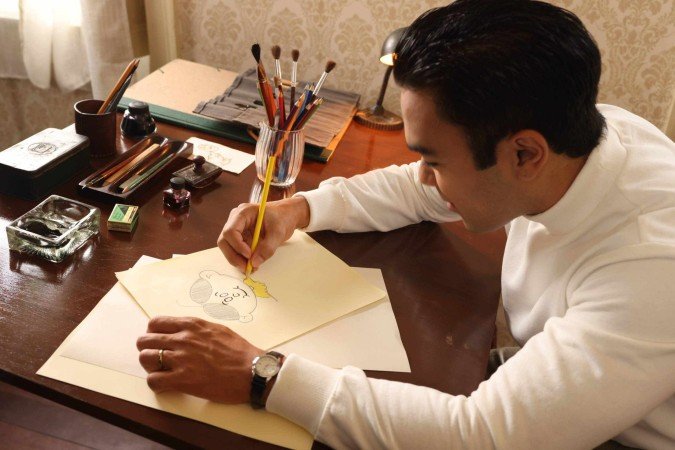 Cena do 
longa em que Mauricio desenha 
Magali