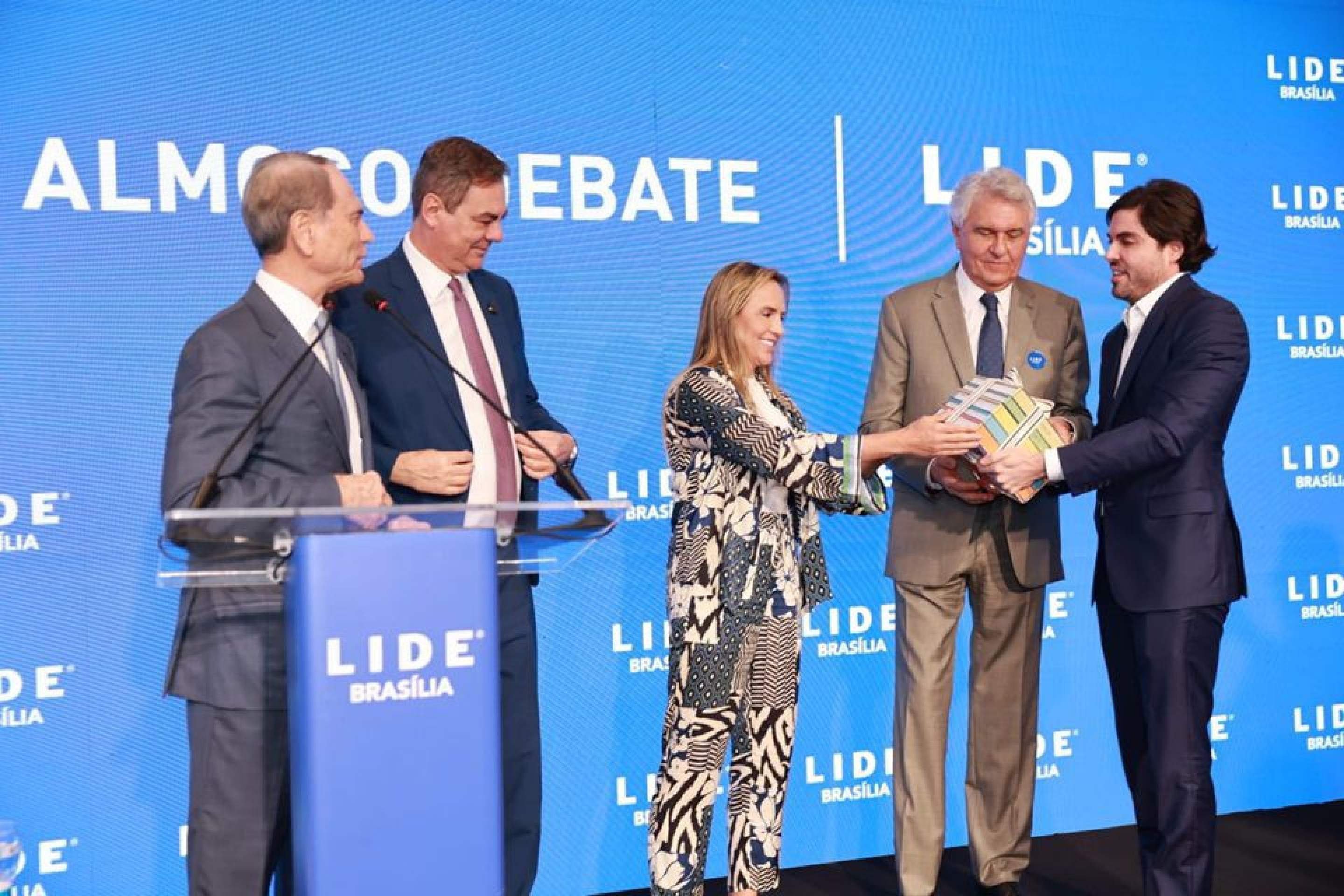 O governador de Goias, Ronaldo Caiado, no almoço do Lide Brasília