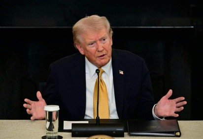 Trump sinaliza possível redução do tarifaço sob  Presidente dos EUA não especificou quais seriam as condições para um acordo com o Brasil -  (crédito:  AFP) -Presidente dos EUA não especificou quais seriam as condições para um acordo com o Brasil -  (crédito:  AFP)
