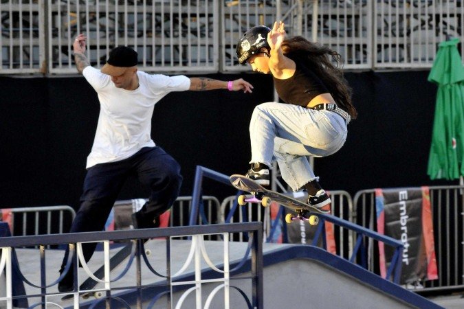 STU National Street Finals no Parque da Cidade reúne os melhores competidores do Brasil da categoria street masculina, feminina e paraskate -  (crédito:  Marcelo Ferreira/CB/D.A Press)